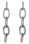 ALEXIS BITTAR CRYSTAL ENCRUSTED MESH CHAIN EARRINGS,AB93E054