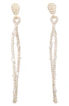 ALEXIS BITTAR TWISTED LINEAR PAVE CRYSTAL EARRINGS,AB93E047