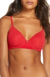 Natori Bliss Perfection Underwire Contour Bra In Crimson