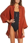 L*space Pacifica Cover-up Tunic In Tobacco