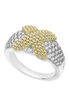 LAGOS CAVIAR LUX DIAMOND PAVE RING,02-80671-DD7