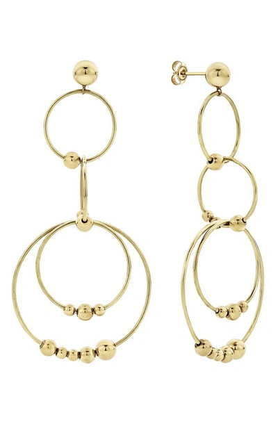 Lagos 18k Yellow Gold Caviar Gold Chandelier Earrings