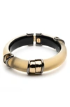 ALEXIS BITTAR TWO-TONE SECTIONED HINGE BRACELET,AB92B005020