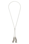 Kendra Scott Presleigh Double Tassel Pendant Necklace, 30 In Silver