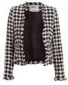 L AGENCE L'AGENCE ADETTE TWEED HOUNDSTOOTH JACKET,060041654044