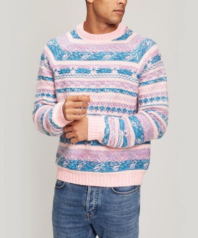 Acne Studios Jacquard Sweater In Pink
