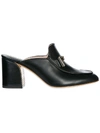 Tod's Women's Leather Mules Clogs Double T In Nero