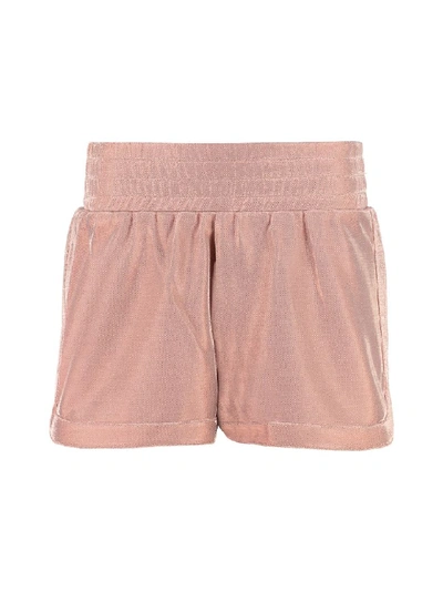 Pinko Orientare Lurex Shorts In Pink
