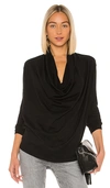 Allsaints Remmy Cowl-neck Sweater In Black