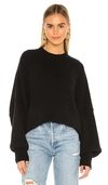 Free People Easy Street Tunic Sweater In Black