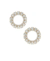 ETTIKA LARGE CRYSTAL AND GOLD CIRCLE STUD EARRINGS