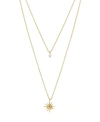 Ettika Layered Starburst Crystal Necklace In Gold