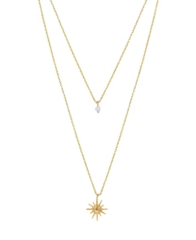 ETTIKA LAYERED STARBURST CRYSTAL NECKLACE