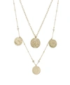 Ettika Elite Coin And Crystal Layered Necklace Set In Gold