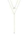 Ettika Dainty Layered Crescent Moon Necklace Set In Gold