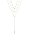 Ettika Layered Opal Lariat Necklace, Set Of 3 In Gold
