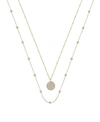 Ettika Crystal Disc Layered Necklace Set In Gold