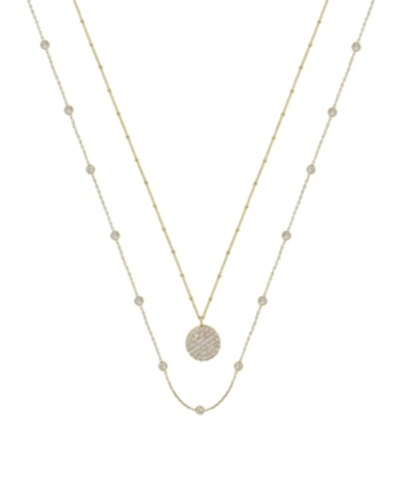 ETTIKA CRYSTAL DISC LAYERED NECKLACE SET