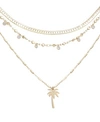 Ettika Palm Pendant Multistrand Necklace In Gold
