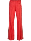 AREA Embellished side stripe pants,FW19P05059