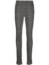 CHLOÉ ZIPPED CUFF CHECKED TROUSERS