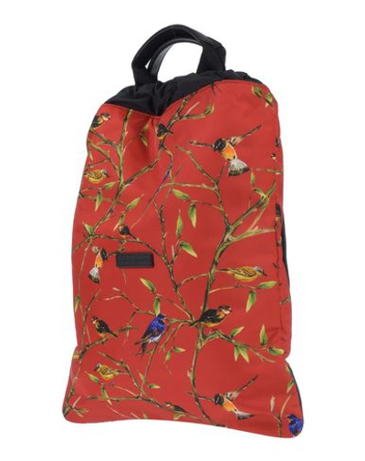 Dolce & Gabbana Backpack & Fanny Pack In Red