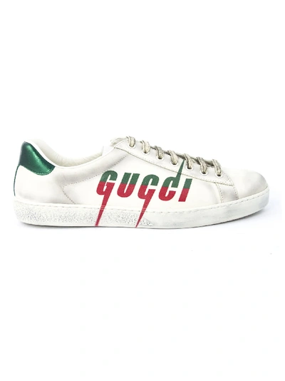 Gucci Ace Sneaker White Leather In Bianco