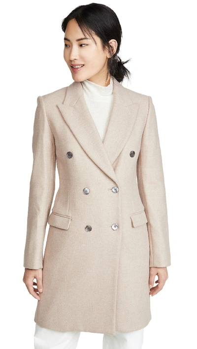 Theory Tailored Coat In Oatmeal Melange