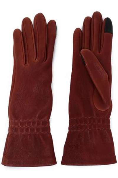 Agnelle Leather Gloves In Red