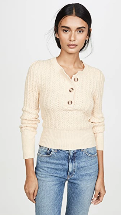 Astr Cotton Blend Sweater In Cream