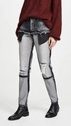 BEN TAVERNITI UNRAVEL PROJECT Moonwash Double Layer Jeans