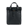 MAHI LEATHER Vintage Style Roll Top Backpack In Black Leather