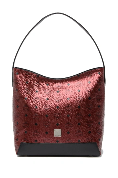 Mcm metallic scooter red tote online