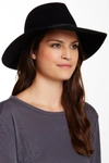 Phenix Wide Brim Leather-trim Wool Fedora In Black