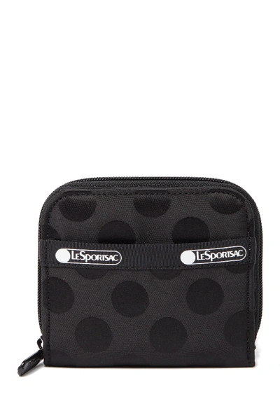 Lesportsac Taylor Zip Around Wallet In Black Polk