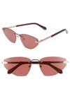 KAREN WALKER Heartache 60mm Cat Eye Sunglasses