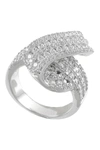 CZ BY KENNETH JAY LANE Pave CZ North South Bow Ring