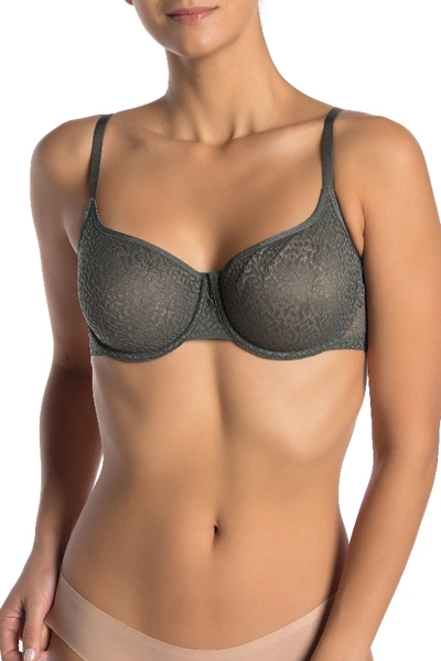 Dkny Lace Underwire Demi Bra In Q89/sage D