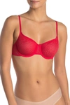 Dkny Lace Underwire Demi Bra In Cherry Dk