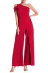 Marina One Shoulder Jumpsuit In Red