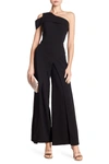 Marina One-shoulder Jumpsuit In Blk