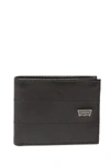 Levi's Marina Leather Passcase Wallet In Black