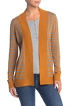 Cyrus Cozy Striped Open Front Cardigan In Gosp/mhgre