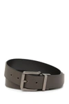 TIMBERLAND Square Buckle Volcano Reversible Leather Belt