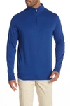 Peter Millar Crown Comfort Quarter Zip Knit Sweater In Blue3