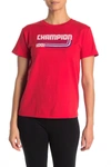 Champion Letterman Block T-shirt In Scarlet
