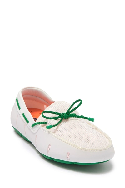 Swims Braided Lace Loafer In White