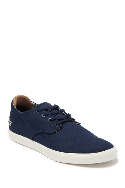 Lacoste Esparre Canvas Sneaker In Navy/offwhite