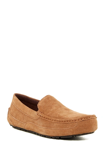 Ugg Alder Faux Shearling Lined Suede Slipper In Chestnut