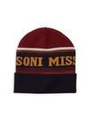 MISSONI Colourblock Logo Wool-Blend Beanie,0400011138226